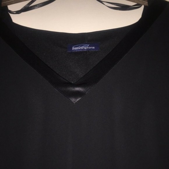 PENNINGTON Drapped Plus Size Long Black Dresses - Picture 7 of 7